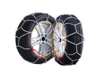 VEVOR Manganese Alloy Steel Snow Chains, Non-Slip Tire Chains, Safer Driving, Emergency Accessories for Cars, Vans, SUVs and Trucks, Silver, Pack of 2