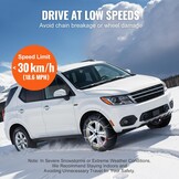 VEVOR Manganese Alloy Steel Snow Chains, Non-Slip Tire Chains, Safer Driving, Emergency Accessories for Cars, Vans, SUVs and Trucks, Silver, Pack of 2