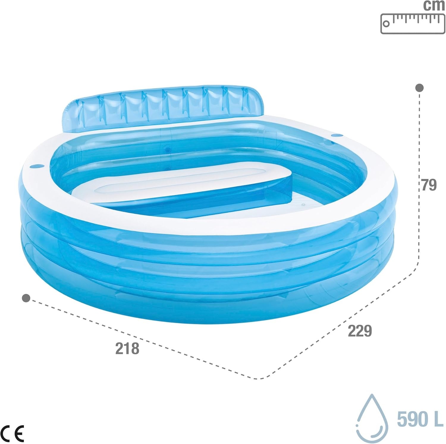 Intex 57190NP Familie Loungezwembad, 229cm x 218cm x 79cm
