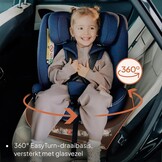 LIONELO Bastiaan One i-Size Car Seat 360° Rotatable - Group 0/1/2/3 0-12 years (40-150cm) - RWF & FWF - ISOFIX + Top Tether - 4 Reclining positions - 13-position Headrest - Growing Child seat - Grey