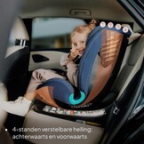 LIONELO Bastiaan One i-Size Car Seat 360° Rotatable - Group 0/1/2/3 0-12 years (40-150cm) - RWF & FWF - ISOFIX + Top Tether - 4 Reclining positions - 13-position Headrest - Growing Child seat - Grey