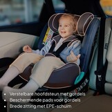 LIONELO Bastiaan One i-Size Car Seat 360° Rotatable - Group 0/1/2/3 0-12 years (40-150cm) - RWF & FWF - ISOFIX + Top Tether - 4 Reclining positions - 13-position Headrest - Growing Child seat - Grey