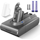 Morpilot 6500 mAh batterij voor Dyson V6 DC62 DC59 DC61 DC58 DC72 DC74 handstofzuiger, accu voor Dyson SV03 SV09 SV05 SV06 SV07 met 2 filters