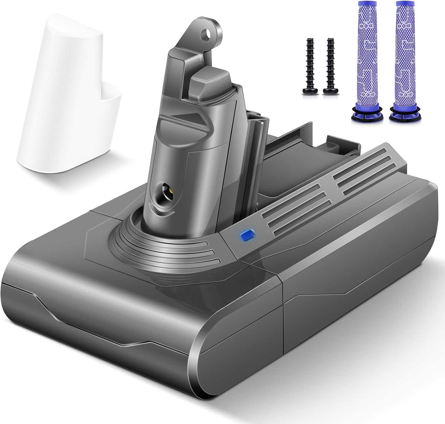Morpilot 6500 mAh batterij voor Dyson V6 DC62 DC59 DC61 DC58 DC72 DC74 handstofzuiger, accu voor Dyson SV03 SV09 SV05 SV06 SV07 met 2 filters