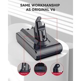 Morpilot 6500 mAh batterij voor Dyson V6 DC62 DC59 DC61 DC58 DC72 DC74 handstofzuiger, accu voor Dyson SV03 SV09 SV05 SV06 SV07 met 2 filters