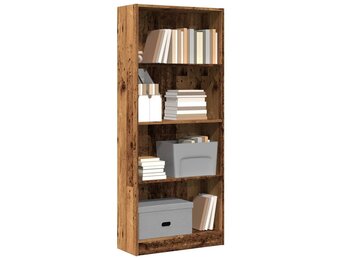 vidaXL Boekenkast 60x24x143 cm bewerkt hout oud houtkleurig