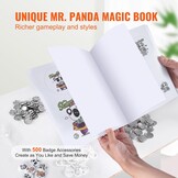 VEVOR Badge Machine 32 mm Badge Press with 500 Consumables, Magic Book and Circle Cutter, Machine for Making Badges Made of Robust Plastic, for Making Pin Badges