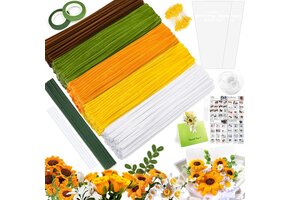 Knutselset Pijpenragers Bloemen (450 stuks) - 32% Korting!