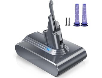 Keenstone Batterij voor Dyson V7 Motorhead Animal Trigger Pro Fluffy Matras Absolute Stofzuiger met 2 Filters, 4600mAh 21,6V - Maat V7