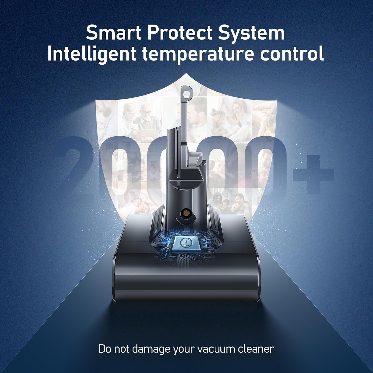 Keenstone Batterij voor Dyson V7 Motorhead Animal Trigger Pro Fluffy Matras Absolute Stofzuiger met 2 Filters, 4600mAh 21,6V - Maat V7
