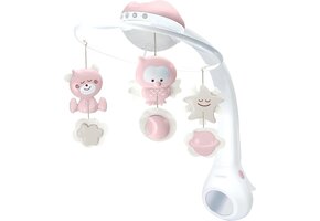 Muziekmobiel & Projector Nachtlampje 3-in-1 Baby - Roze - 34% Korting