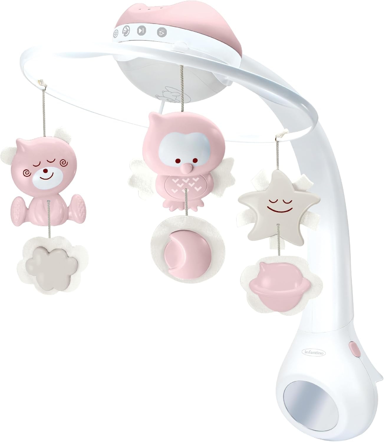 Infantino 3-in-1 Projector Muziekmobiel - Nachtlampje & Projector - Roze