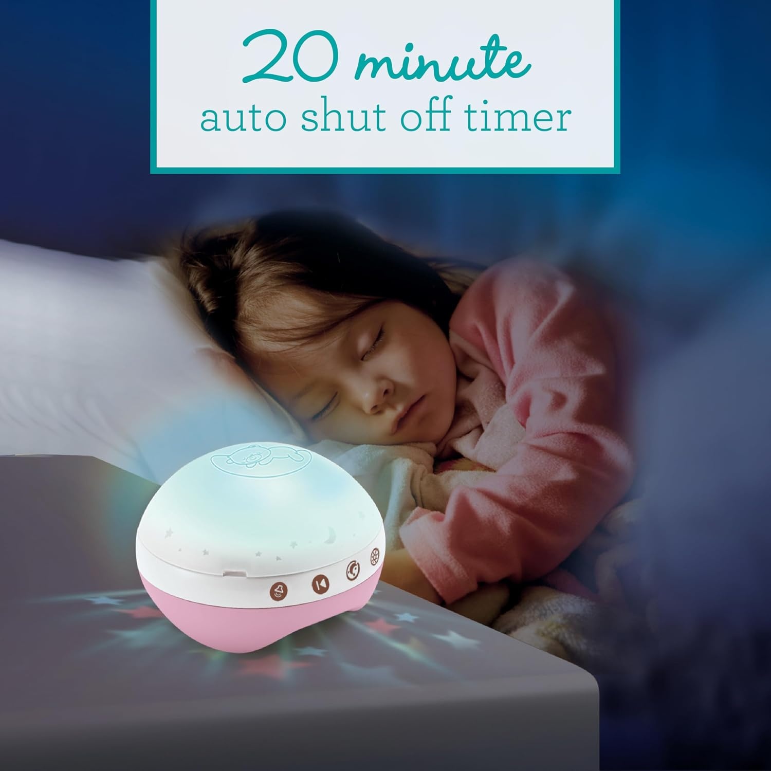 Infantino 3-in-1 Projector Muziekmobiel - Nachtlampje & Projector - Roze