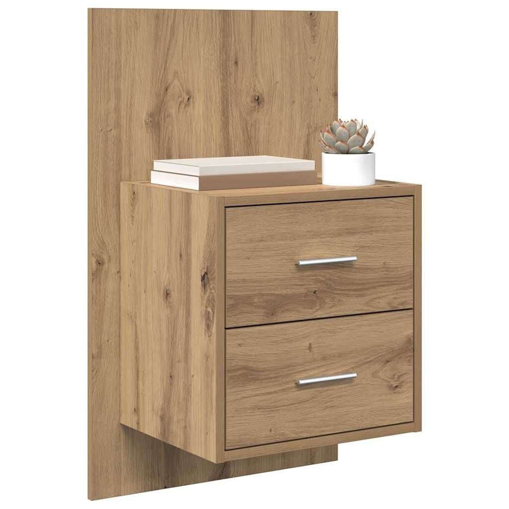 vidaXL Wandkastje 2 pcs Artisan Eiken 48,5 x 32,5 x 80 cm Bewerkt hout