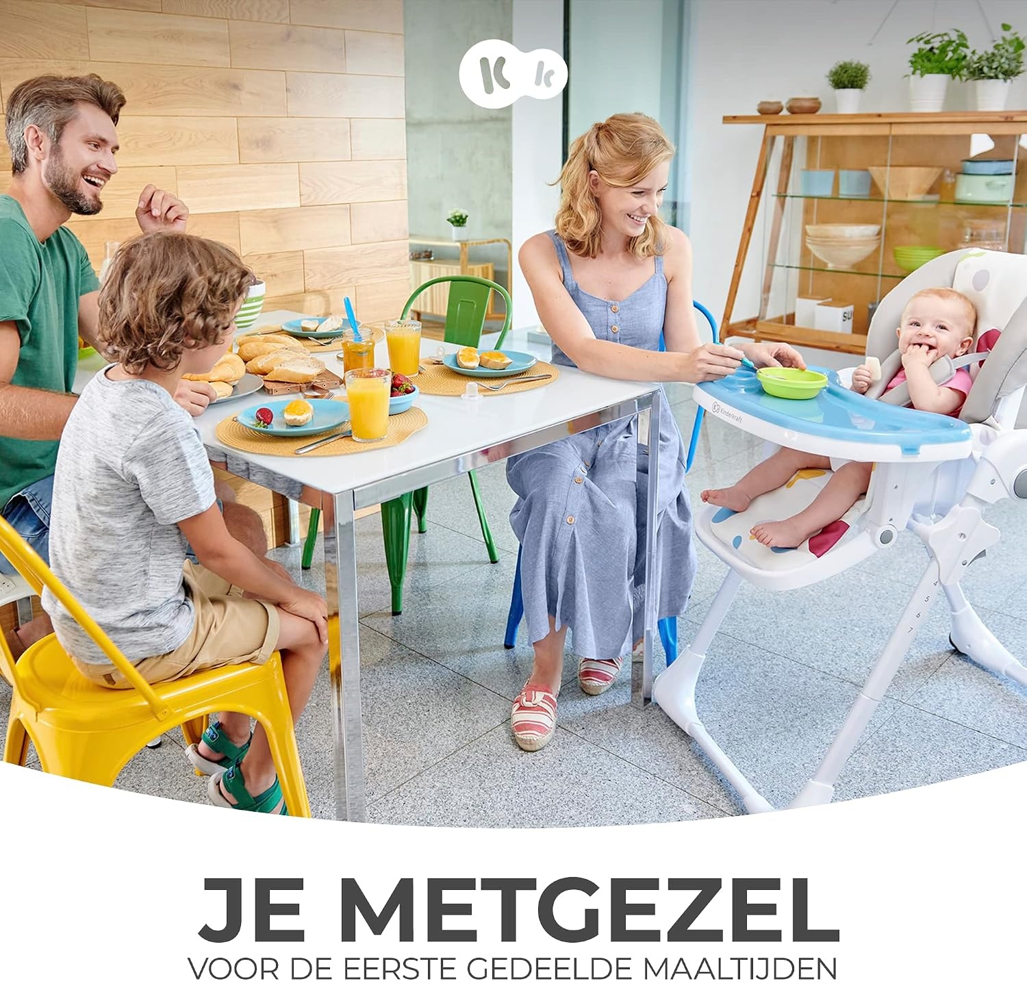 Kinderstoel YUMMY Grijs - Opvouwbaar & Verstelbaar met 33% Korting!