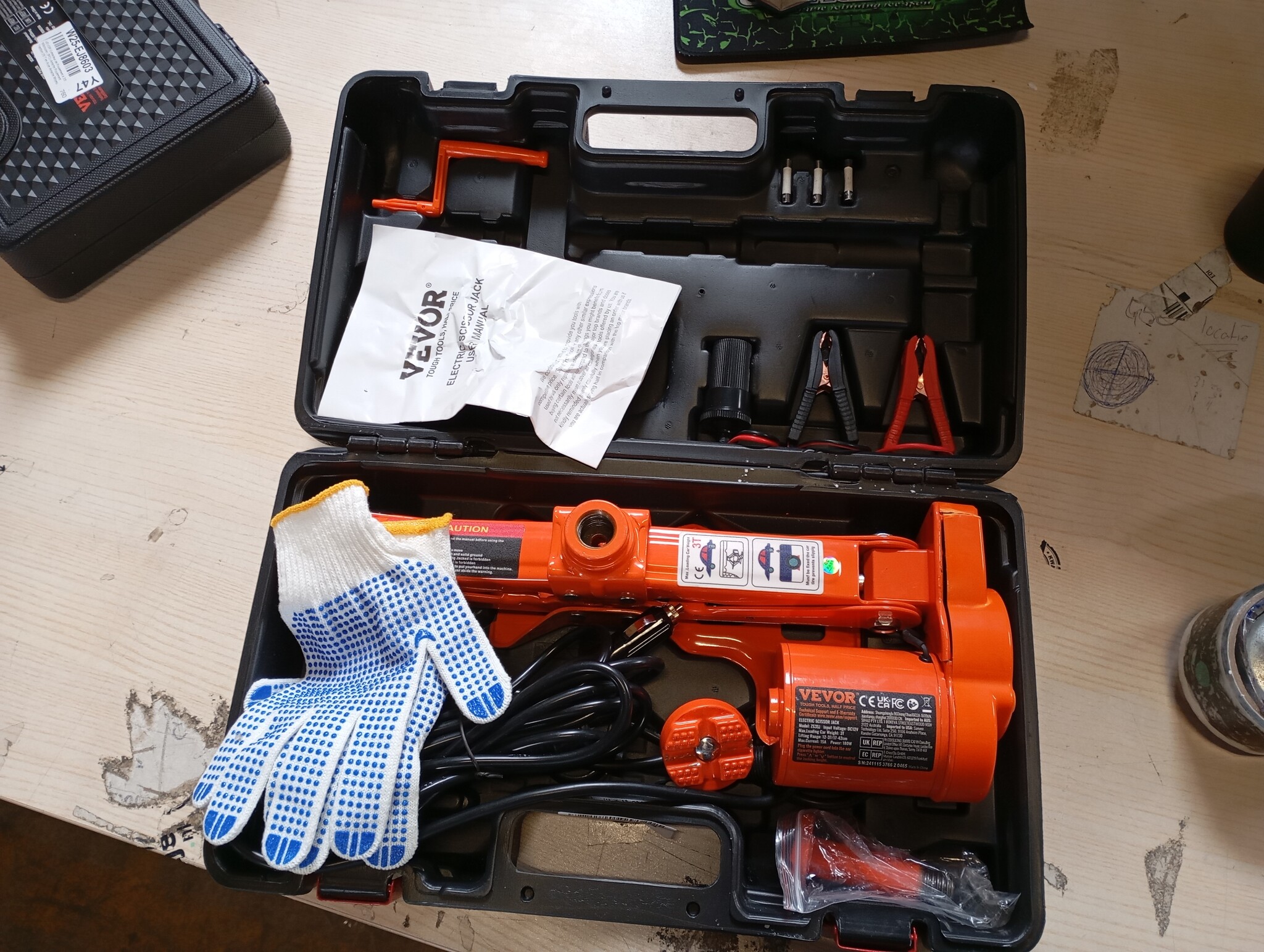 VEVOR Elektrische Scharenkrik 3 Ton - 12V Auto Krik met Afstandsbediening - Oranje
