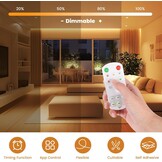 ACELUMO LED Strip 10 meter Warm Wit met Smart App en Afstandsbediening