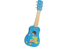 Houten Kindergitaar Blauw - Dino Design - 28% Korting