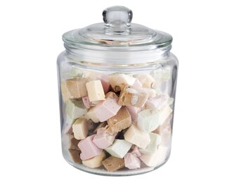 APS Storage Jar "Classic" - High-quality glass container for storage with a capacity of 0.9 liters - Your goods stay fresh thanks to the glass lid with seal, storage container - Maat 0,9 Liter