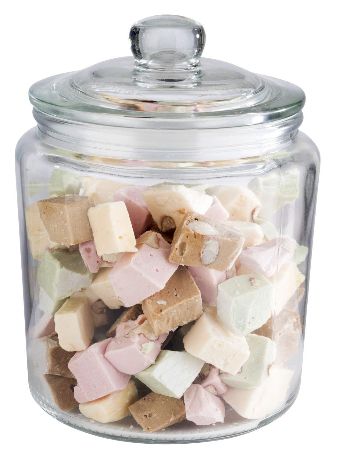 APS Storage Jar "Classic" - High-quality glass container for storage with a capacity of 0.9 liters - Your goods stay fresh thanks to the glass lid with seal, storage container - Maat 0,9 Liter