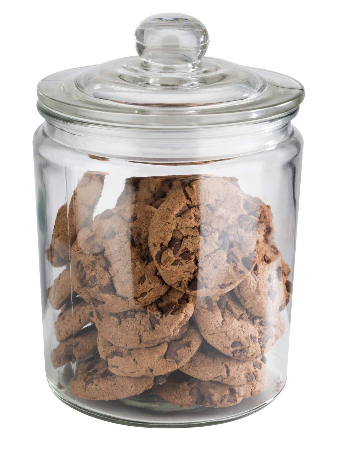 APS Storage Jar "Classic" - High-quality glass container for storage with a capacity of 0.9 liters - Your goods stay fresh thanks to the glass lid with seal, storage container - Maat 0,9 Liter