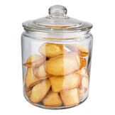 APS Storage Jar "Classic" - High-quality glass container for storage with a capacity of 0.9 liters - Your goods stay fresh thanks to the glass lid with seal, storage container - Maat 0,9 Liter