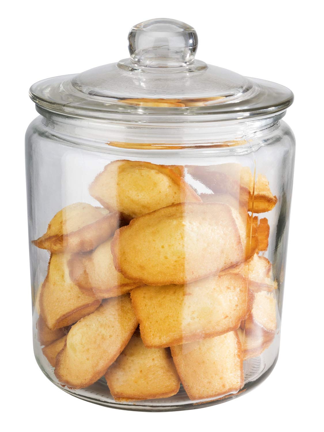 APS Storage Jar "Classic" - High-quality glass container for storage with a capacity of 0.9 liters - Your goods stay fresh thanks to the glass lid with seal, storage container - Maat 0,9 Liter