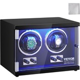 VEVOR Automatische Horloge-opwinder voor 2 Horloges - Zwart - 26,5 cm