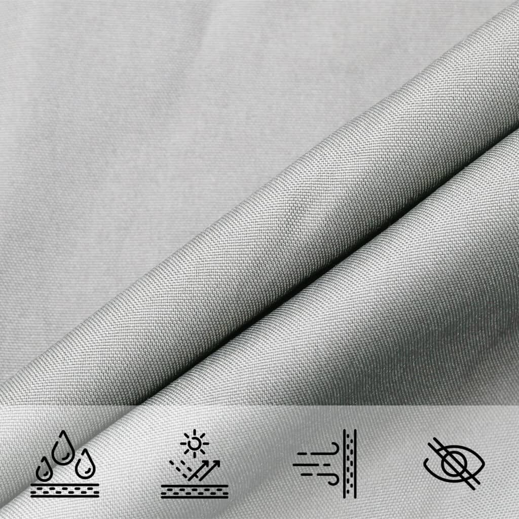 vidaXL Zonnezeil 3,6x3,6 m 100% polyester oxford lichtgrijs