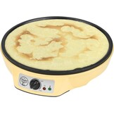 Bestron Crepe Maker voor crêpes met Ø 30cm, pannenkoekenmaker incl. deegverdeler & crêpeskeerder, met antiaanbaklaag & indicatielampje, 1000 Watt, Kleur: roze