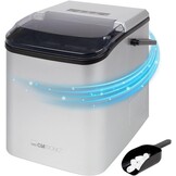 Clatronic IJsblokjesmachine ijsblokjes na 10 minuten zelfreinigend voor grote en kleine blokjes 12 kg/24 uur kleine ijsmaker van 1 5 liter watertank ijsblokjesmaker EWB 3785 zilver
