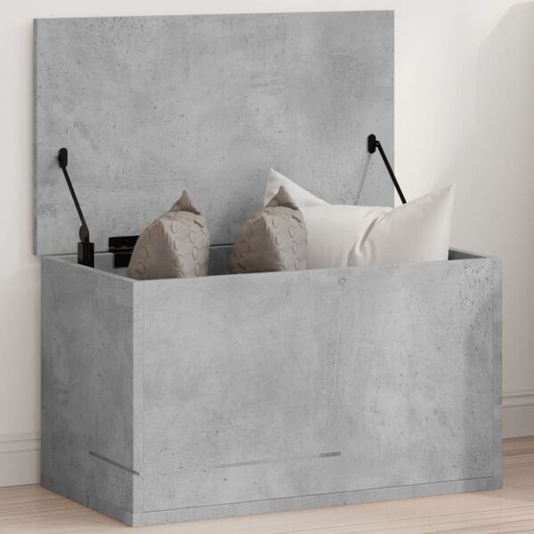 vidaXL Opbergbox 60x35x35 cm bewerkt hout betongrijs