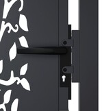 vidaXL Poort 105x155 cm met boomontwerp staal antracietkleurig
