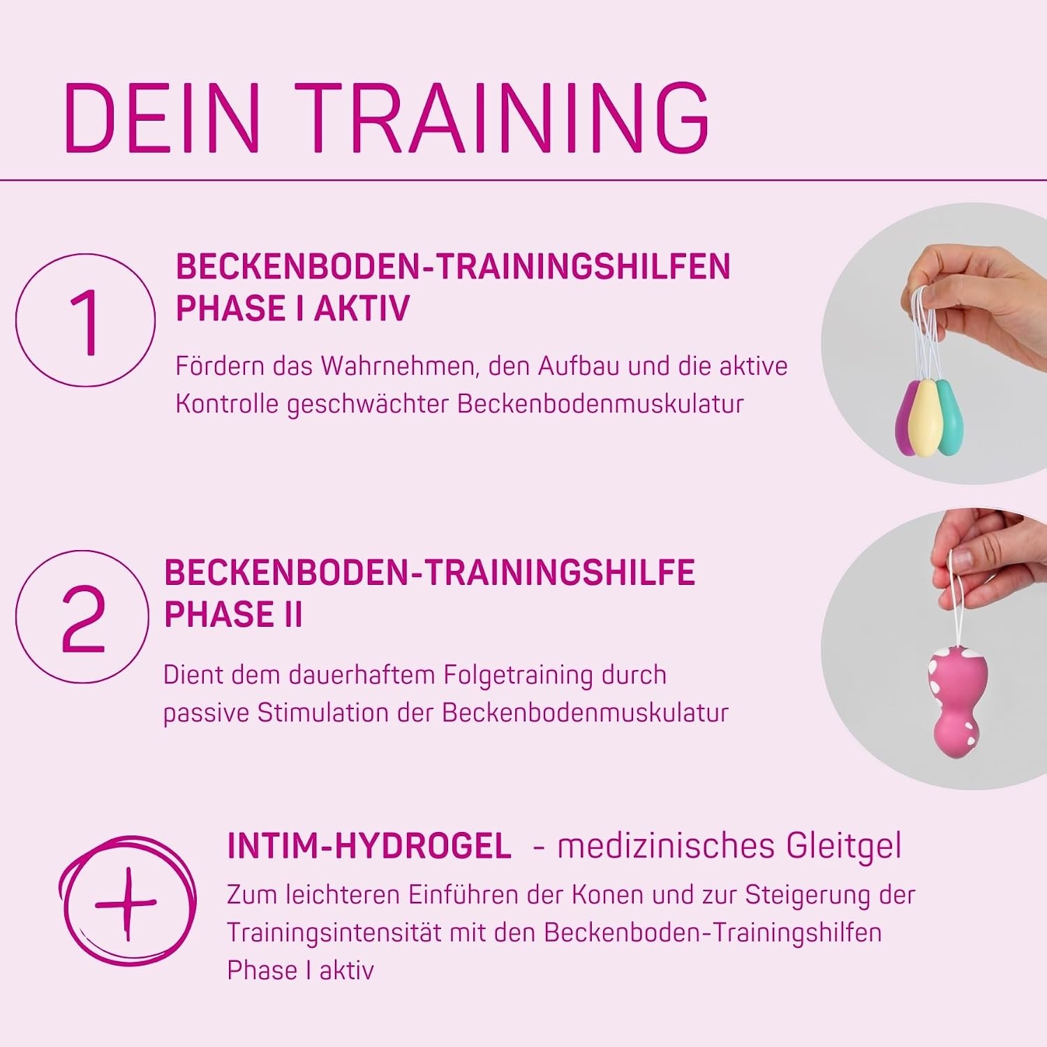 ELANEE Bekkenbodem Training Set 3-delig met Vaginale Cones en Glijmiddel (760-00)