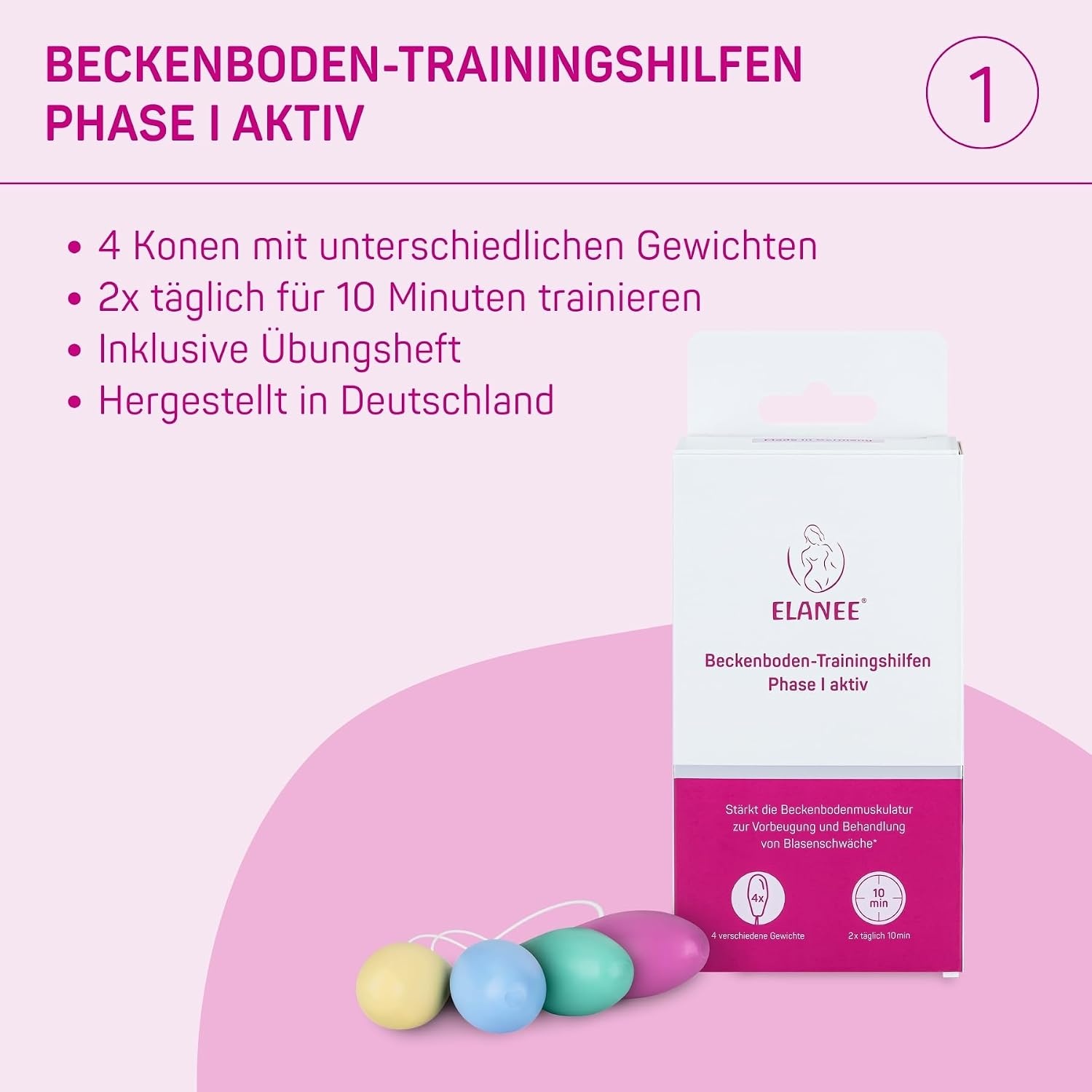 ELANEE Bekkenbodem Training Set 3-delig met Vaginale Cones en Glijmiddel (760-00)