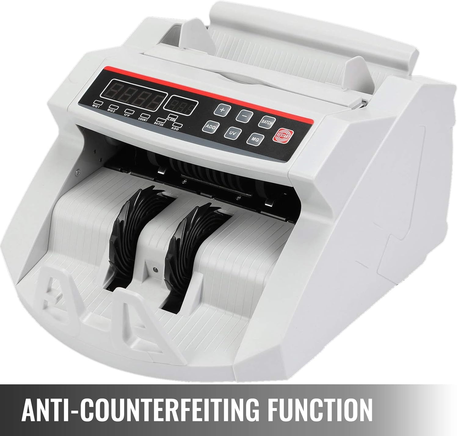 BuoQua bqp03ltu FJ0288 Euro-geldteller 1000 stuks/min met echtheidscontrole, bankbiljettenteller met uv- en MG-systemen, bankbiljettenteller UV-und MG-Systeme 7 kg Euro Doller Pound