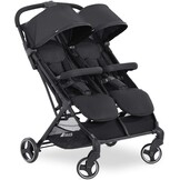 Hauck Swift X Duo tweepersoons kinderwagen, opvouwbaar met verstelbare functie vanaf de geboorte, voor 2 kinderen tot 15 kg per stuk, mand tot 6 kg, lekvrije wielen (zwart)