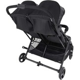 Hauck Swift X Duo tweepersoons kinderwagen, opvouwbaar met verstelbare functie vanaf de geboorte, voor 2 kinderen tot 15 kg per stuk, mand tot 6 kg, lekvrije wielen (zwart)