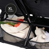 Hauck Swift X Duo tweepersoons kinderwagen, opvouwbaar met verstelbare functie vanaf de geboorte, voor 2 kinderen tot 15 kg per stuk, mand tot 6 kg, lekvrije wielen (zwart)
