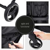 Hauck Swift X Duo tweepersoons kinderwagen, opvouwbaar met verstelbare functie vanaf de geboorte, voor 2 kinderen tot 15 kg per stuk, mand tot 6 kg, lekvrije wielen (zwart)