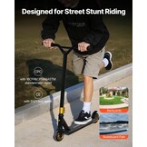 VEVOR Stuntstep voor kinderen van 11 tot 13 jaar, trucstep, 100 mm PU-wielen voor beginners en gevorderden, licht aluminium platform, ABEC-9-kogellagers