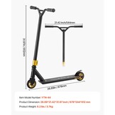 VEVOR Stuntstep voor kinderen van 11 tot 13 jaar, trucstep, 100 mm PU-wielen voor beginners en gevorderden, licht aluminium platform, ABEC-9-kogellagers