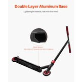 VEVOR Stuntstep, Pro Complete Trick Scooters voor kinderen van 11-13 jaar, tieners, volwassenen, jongens en meisjes, freestyle Street Rider voor gevorderden en beginners, dubbellaags lichtgewicht