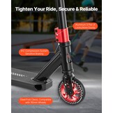VEVOR Stuntstep, Pro Complete Trick Scooters voor kinderen van 11-13 jaar, tieners, volwassenen, jongens en meisjes, freestyle Street Rider voor gevorderden en beginners, dubbellaags lichtgewicht