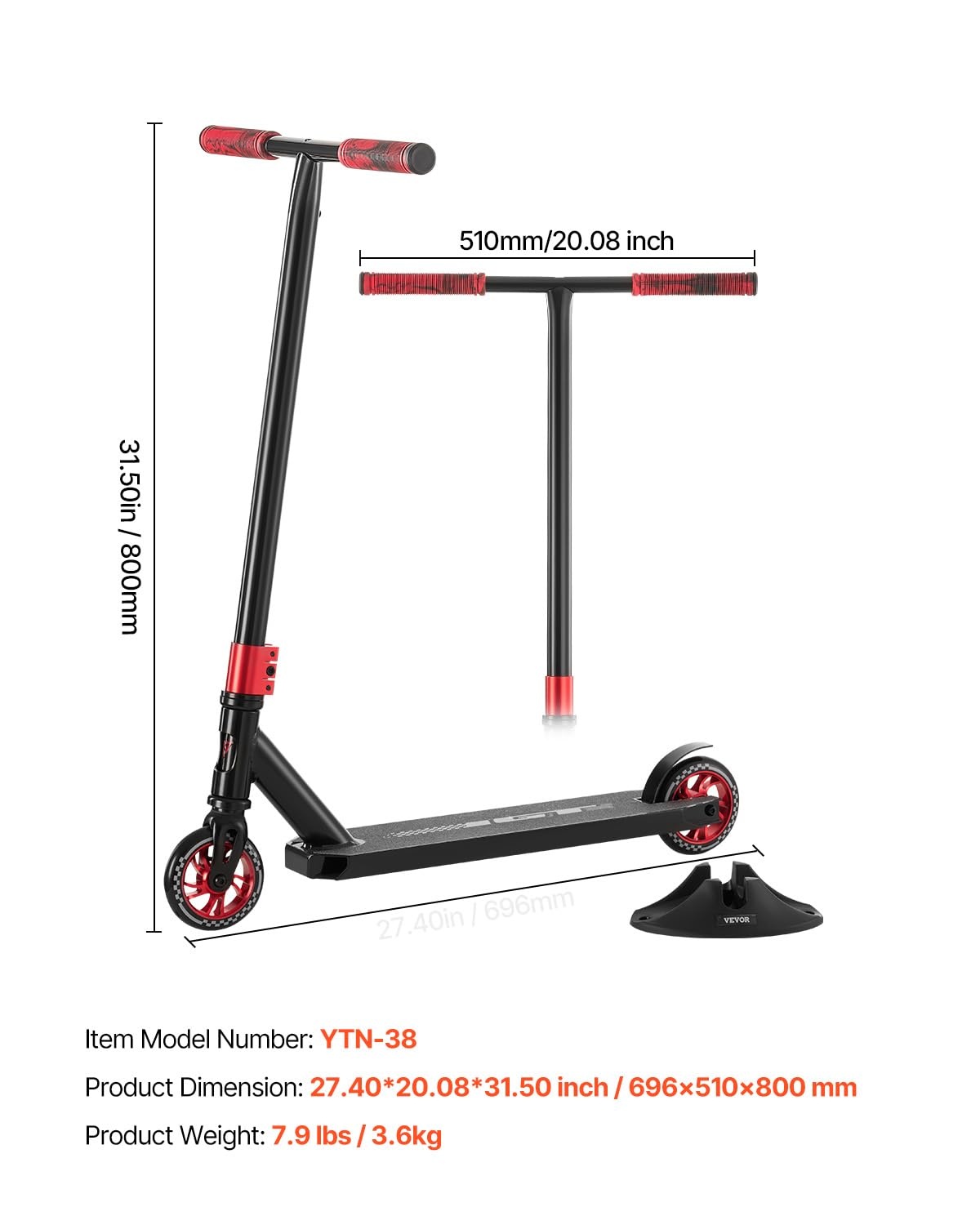 VEVOR Stuntstep, Pro Complete Trick Scooters voor kinderen van 11-13 jaar, tieners, volwassenen, jongens en meisjes, freestyle Street Rider voor gevorderden en beginners, dubbellaags lichtgewicht