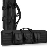 VEVOR Rifle Bag 1 Piece Gun Bag 1016 mm Portable Long Gun Case 2 Rifles & 2 Pistols Hunting Gun Bag Black Gun Bag Waterproof Rifle Case Weapon Bag Including Molle System