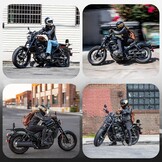 PSLER Sissybar, Rugleuning voor Rebel 1100, Afneembare Sissybar, Rugleuning voor Passagier Motorfiets met Bagagerek, voor Rebel CMX1100, Rebel 1100, DCT, ABS, 2021, 2022, 2023, 2024