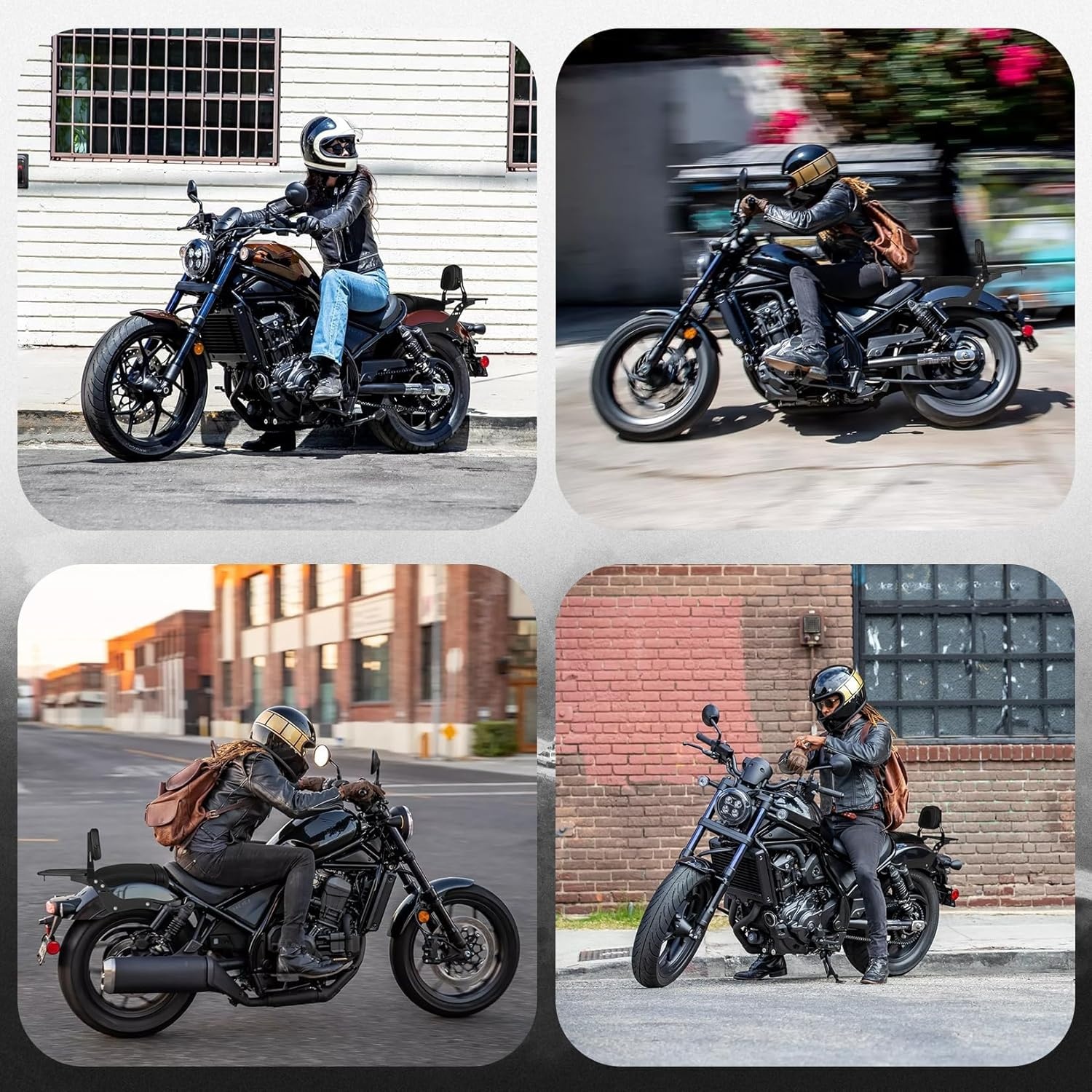 PSLER Sissybar, Rugleuning voor Rebel 1100, Afneembare Sissybar, Rugleuning voor Passagier Motorfiets met Bagagerek, voor Rebel CMX1100, Rebel 1100, DCT, ABS, 2021, 2022, 2023, 2024