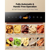 VEVOR Food Dehydrator, 6 Stainless Steel Trays Electric Food Dryer 400W, Adjustable Temperature, 24H Timer, Freeze Dryer for Meat, Fruit, Vegetable, Dog Treats