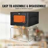 VEVOR Lasergraveermachine behuizing, 80 x 80 x 50 cm, laserbehuizing, zicht in twee richtingen, vlamvertragende en vuurvaste beschermhoes, met afvoerventilator en -buis, isoleert rook, lawaai en